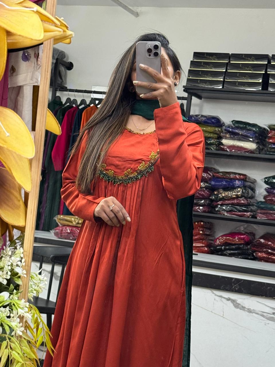 Anarkali Dress For Women in Pure Cotton fabrics