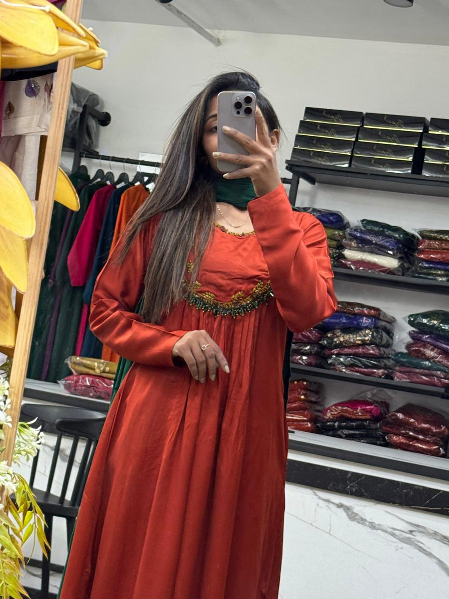 Anarkali Dress For Women in Pure Cotton fabrics