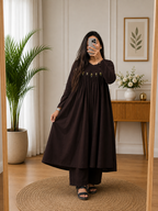 Women’s Dhabu Cotton Handwork Tassel Western Look Palazzo Set
