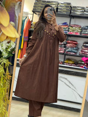 anarkali dress for women pure cotton