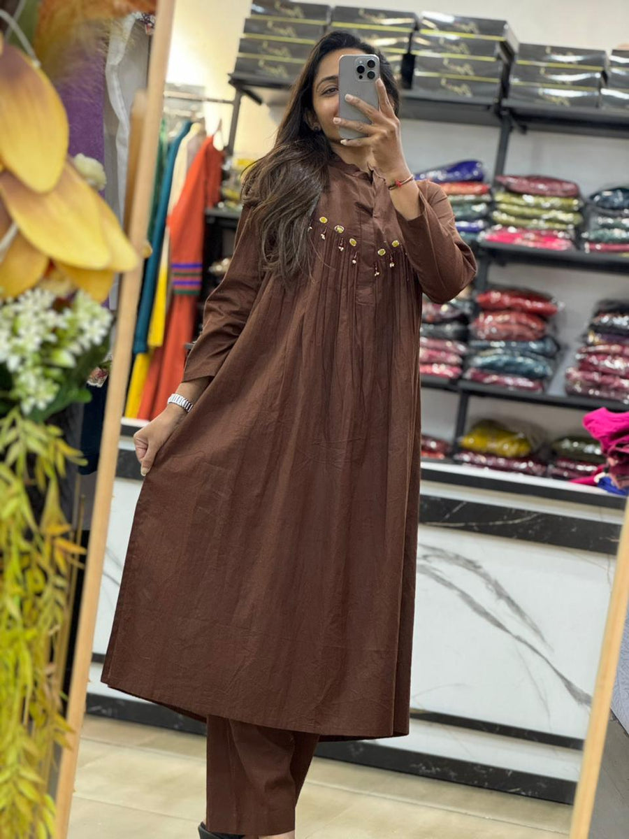 anarkali dress for women pure cotton